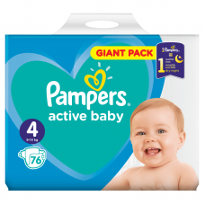 Pampers Active Baby 4 Maxi (9-14 kg) - 76 db